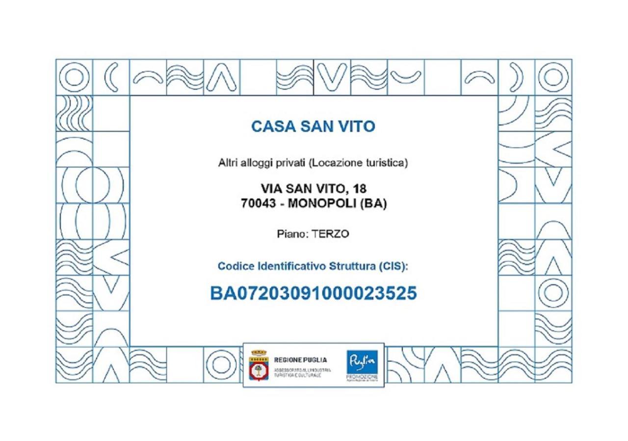 Casa San Vito Apartamento Monopoli Exterior foto